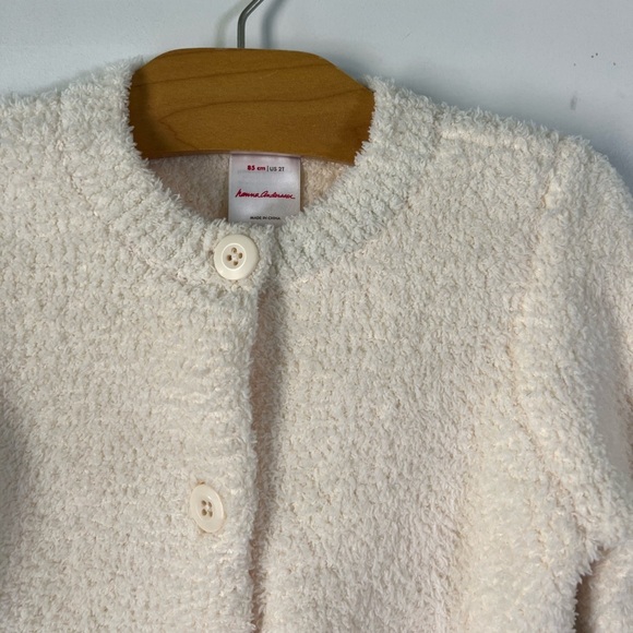 Hanna Andersson Marshmallow Cardigan in Ecru size 2T - Picture 3 of 4